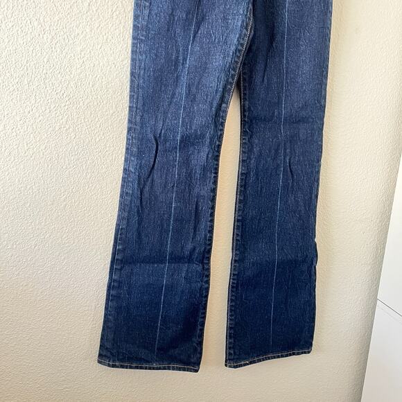 Levis Womens Ribcage Boot Dark Denim Jeans Sz W24 L33 Cowgirl Classic Western - Picture 3 of 14